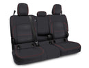 PRP 2020+ Jeep Gladiator JT Rear Bench Cover with Leather Interior - Black with Red Stitching-1