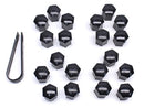 17mm Head Black Wheel Bolt Caps (Set of 20 with Tool)-1