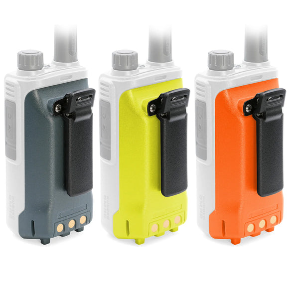 Rugged Radios GMR2 Replacement Battery with 12v Charge Port and Belt Clip Safety Yellow