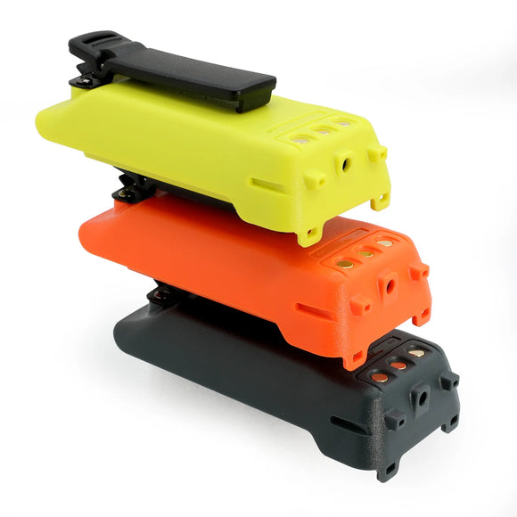 Rugged Radios GMR2 Replacement Battery with 12v Charge Port and Belt Clip Safety Yellow