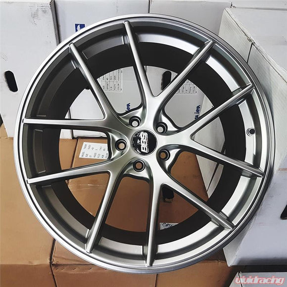 BBS CI-R 19x9.5 5x114.3 ET40 Platinum Silver Polished Rim Protector Wheel - 82mm PFS/Clip Required