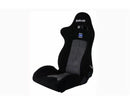Buddy Club Racing Spec Sport Reclinable Seat Black w/adaptor plate-1