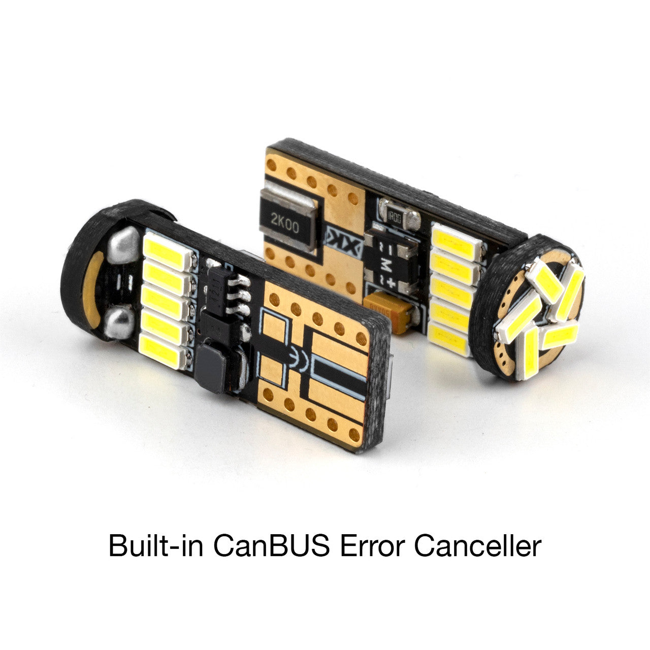 XK Glow Amber T10 194 Error Free Ultra Bright LED Bulb 2pc Set w/ Built-in Canbus - 0