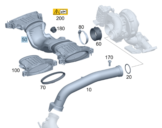 Mercedes Air Intake Manifold - Genuine Mercedes 6420901742