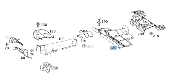 Genuine Mercedes-Benz HEAT SHIELD A2463520391