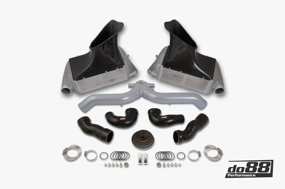 do88 10-12 Porsche 911 Turbo/Turbo S (997.2) BigPack Intercooler Kit w/Silver Pipe