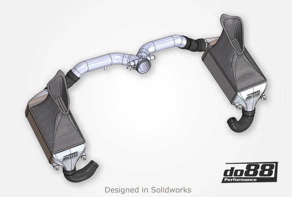do88 10-12 Porsche 911 Turbo/Turbo S (997.2) BigPack Intercooler Kit w/Silver Pipe