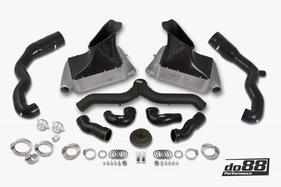 do88 07-09 Porsche 911 Turbo/GT2 (997.1) BigPack Intercooler Kit w/Black Pipe + Inlets