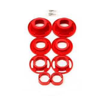 BMR 12 15 5th Gen Camaro Rear Cradle Street Version Poly Inserts Only Bushing Kit Red