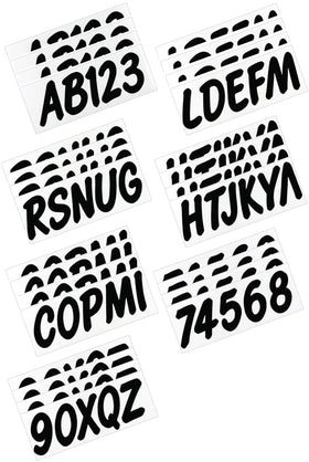 Hardline Boat Lettering Registration Kit 3 in. - 400 Black Solid