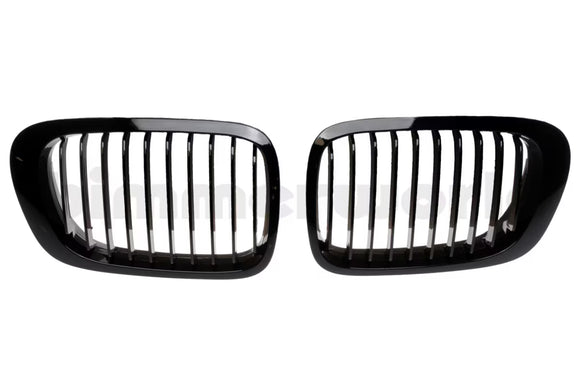 Gloss Black Front Grilles - E46 2-Door (Pre-LCI) 2000-2003 & E46 M3