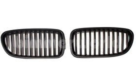Matte Black Front Grilles - F10 5 Series - Single Slats