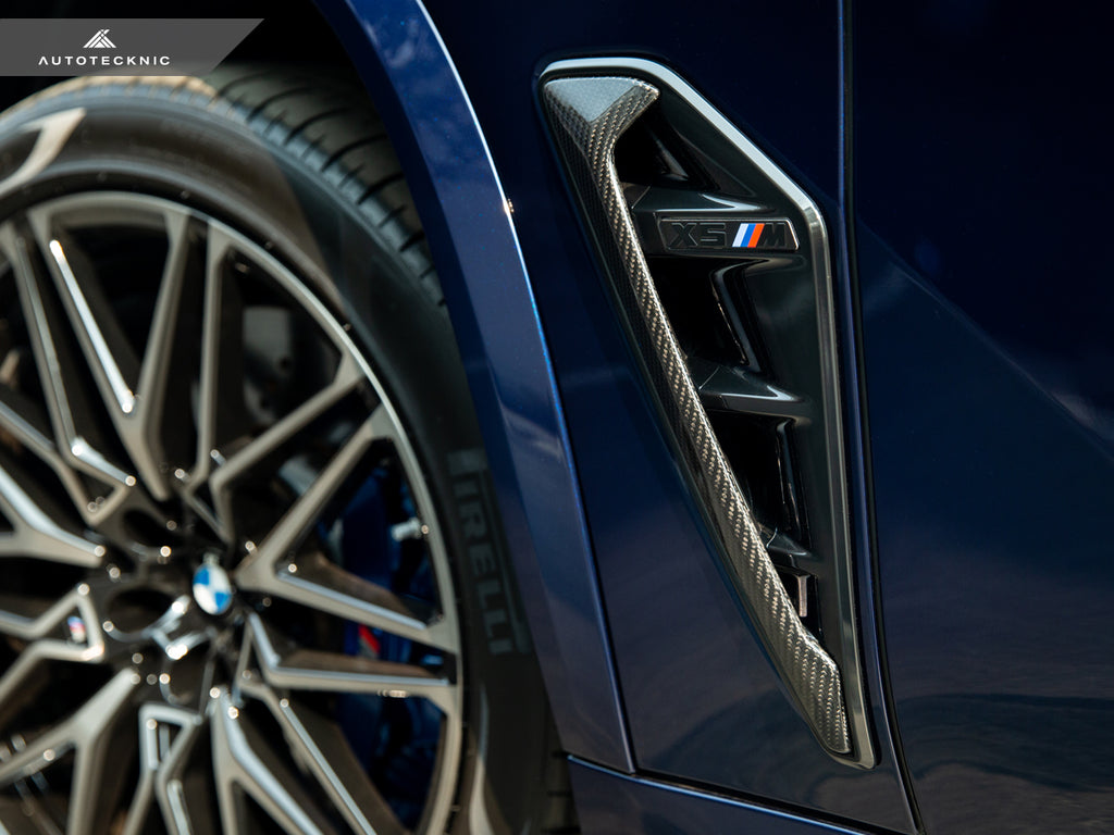 AutoTecknic F95 X5M Carbon Side Grille Trim Set - 0