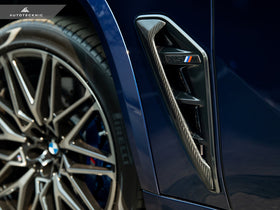 AutoTecknic F95 X5M Carbon Side Grille Trim Set - 0