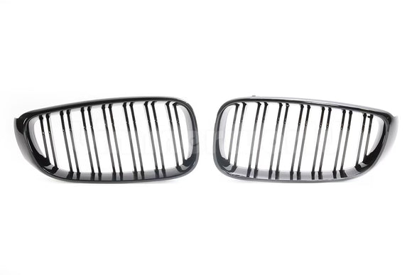 Gloss Black Front Grilles - F34 GT - Dual Slat