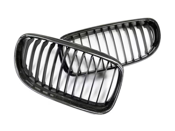 Carbon Fiber Front Grilles - E90 Sedan, E91 Wagon (LCI) 2009-2011