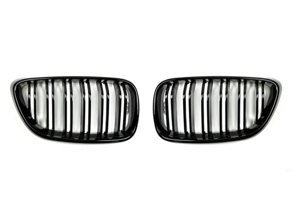 Autotecknic Dual-Slats Glazing Black Front Grilles - BMW / F87 / F22 / 2-Series / M2