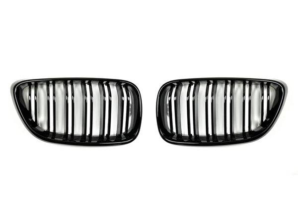Autotecknic Dual-Slats Glazing Black Front Grilles - BMW / F87 / F22 / 2-Series / M2
