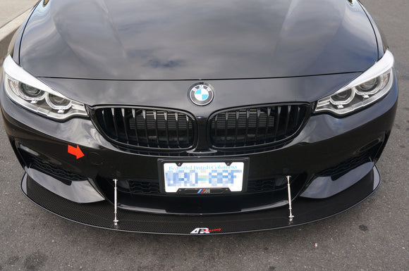 CARBON FIBER Wind Splitter With Rods BMW 435i Factory Bumper 2013-16