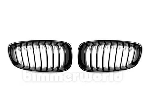 Gloss Black Front Grilles - F34 GT - Single Slat