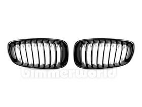 Gloss Black Front Grilles - F34 GT - Single Slat