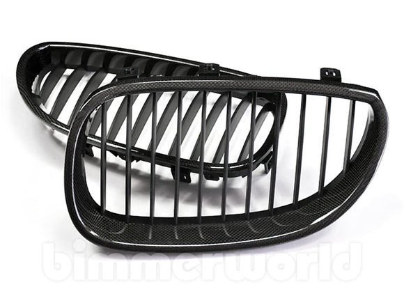 Carbon Fiber Front Grilles - E60 Sedan, E61 Wagon (Incl. M5)