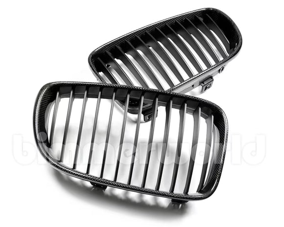 Carbon Fiber Front Grilles - E82/E88 1 Series 128i 135i & 1M Coupe