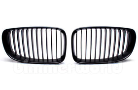 Matte Black Front Grilles - E82 Coupe, E88 Cabrio 1 Series