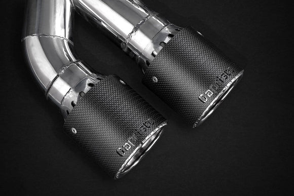 BMW M5 (F90) Valved Exhaust System, Mid-Pipes, & CES-3 Remote Kit With Carbon Fiber Tips