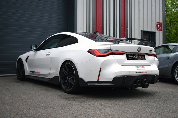 BMW M4 G82 G83 (2021 on) Centre Exit Sport Exhaust with Sound Architect™ Inc. Carbon Diffusor Kit with OR without OPF delete pipes.