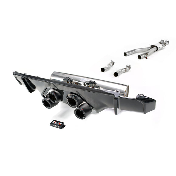 BMW M4 G82 G83 (2021 on) Centre Exit Sport Exhaust with Sound Architect™ Inc. Carbon Diffusor Kit with OR without OPF delete pipes.