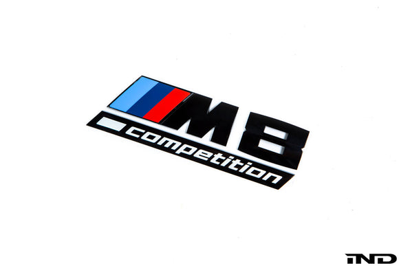 BMW F92 M8 Competition Trunk Emblem - Gloss Black