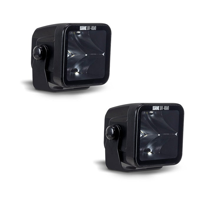 Borne Off-Road Light Pods (Kit of 2) 3x3 Flood
