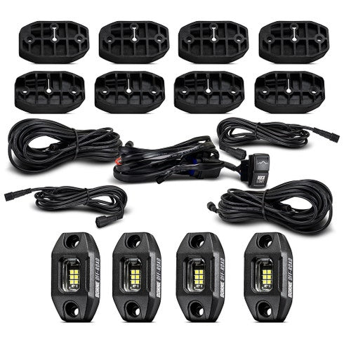 Borne Off-Road Rock Light (Kit of 4) Short Harness - 0