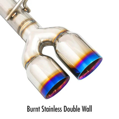 REMARK Axleback Exhaust. Subaru WRX STi GV Sedan. Burnt Stainless Double Wall Tip - 0