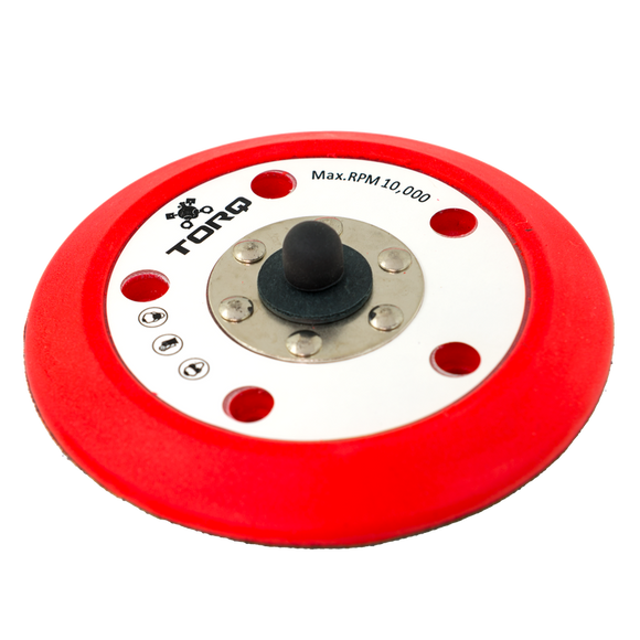 TORQ R5 Dual-Action Red Backing Plate with Hyper Flex Technology (5 Inch)