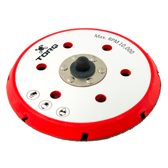 TORQ R5 Dual-Action Red Backing Plate with Hyper Flex Technology (6 Inch)