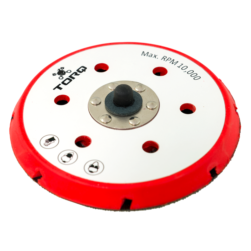 TORQ R5 Dual-Action Red Backing Plate with Hyper Flex Technology (6 Inch)