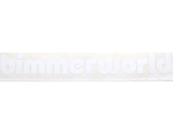 20" BimmerWorld New Logo Decal, White Die-Cut
