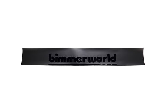 BimmerWorld Windshield Banner, Gloss Black on Matte Black