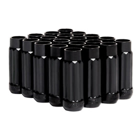 BLOX Racing 12-Sided P17 Tuner Lug Nuts 12x1.25 - Black Steel - Set of 20