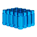 BLOX Racing Tuner 12P17 Steel Lug Nuts - Blue 12x1.25 Set of 20 12-Sided 17mm-1