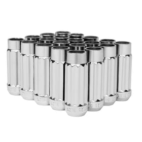 BLOX Racing 12-Sided P17 Tuner Lug Nuts 12x1.25 - Chrome Steel - Set of 20