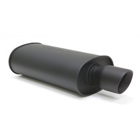 BLOX Racing 2.25in Stainless Steel SL Sport Muffler w/ Double Wall Slant Cut Tip - Matte Black