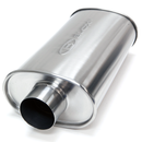 BLOX Racing 3 inch SL Sport Muffler - Brushed Silver-1
