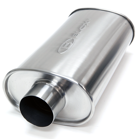 BLOX Racing 3 inch SL Sport Muffler - Brushed Silver