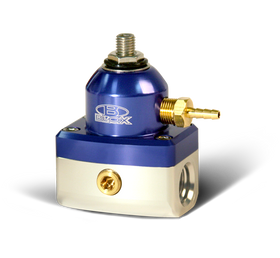 BLOX Racing 3-Port Design Blue/Silver Adjustable Fuel Pressure Regulator