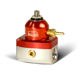 BLOX Racing 3-Port Design Red/Silver Adjustable Fuel Pressure Regulator