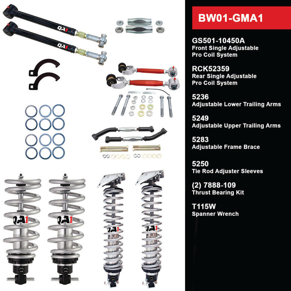 BW01-GMA1 Level 1 Big Wheel Suspension Kit, 64-67 GM A Body