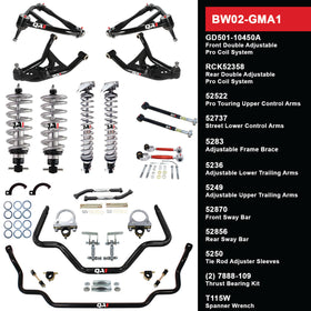 BW02-GMA1 Level 2 Big Wheel Suspension Kit, 64-67 GM A Body
